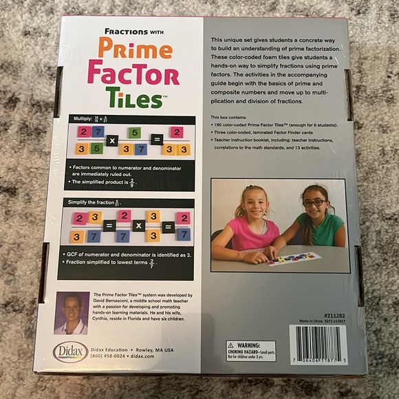 Fractions with Prime Factor Tiles Set Never Opened - Picture 2 of 2